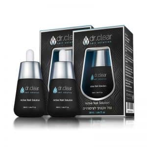 מארז זוגי נוזל אקטיבי לציפורניים צלולות – טיפול ושיקום נזקי פטרת הציפורן Dr.Clear