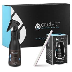 ערכה לטיפול בציפורניים מנזקי פטרת עם דאורדורנט מאזן לחות לכפות הרגליים Dr.Clear