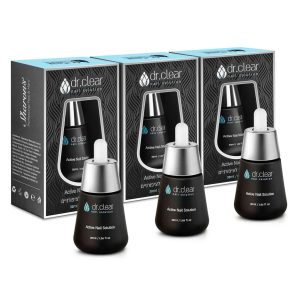 מארז שלישיה נוזל אקטיבי לציפורניים צלולות – טיפול ושיקום נזקי פטרת ציפורניים Dr.Clear