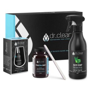 ערכת טיפול לפטרת ציפורניים וחיזוק הציפורניים 360+ | ערכת בסיס Dr.Clear